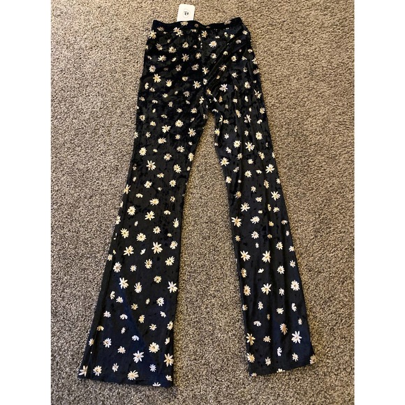 Elodie Pants - Elodie Velour Daisy Pull On Pants - S